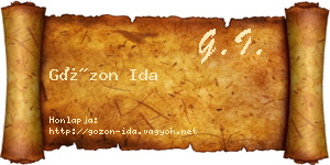 Gózon Ida névjegykártya