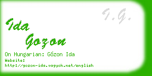 ida gozon business card